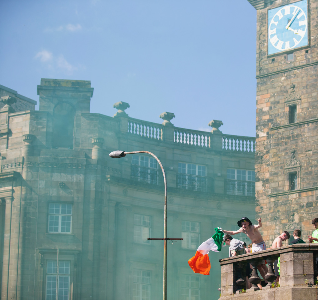 Celtic fans celebrate