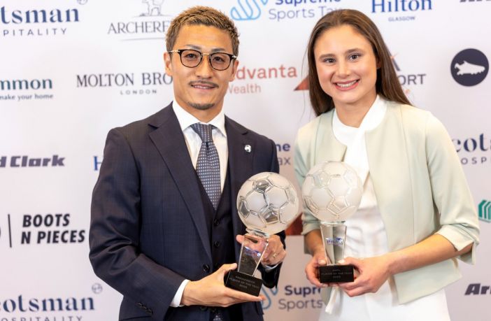 PFA Scotland POTY winners Daizen Maeda and Emma Lawton