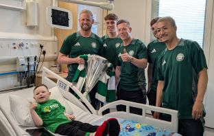 Celtic stars visit Glasgow Children's Hospital