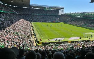Celtic Park on Trophy Day.