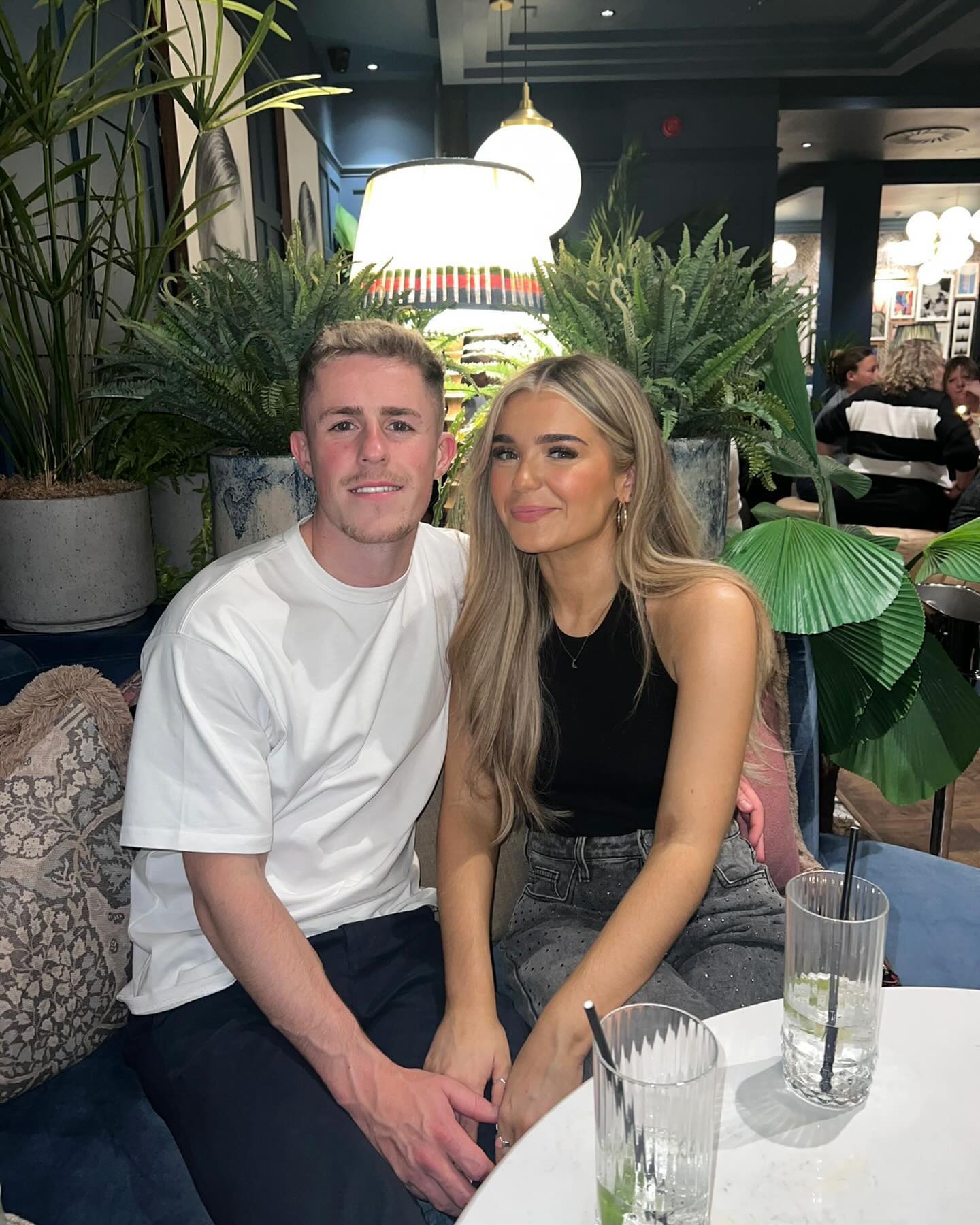 Luke McCowan with his fiancee