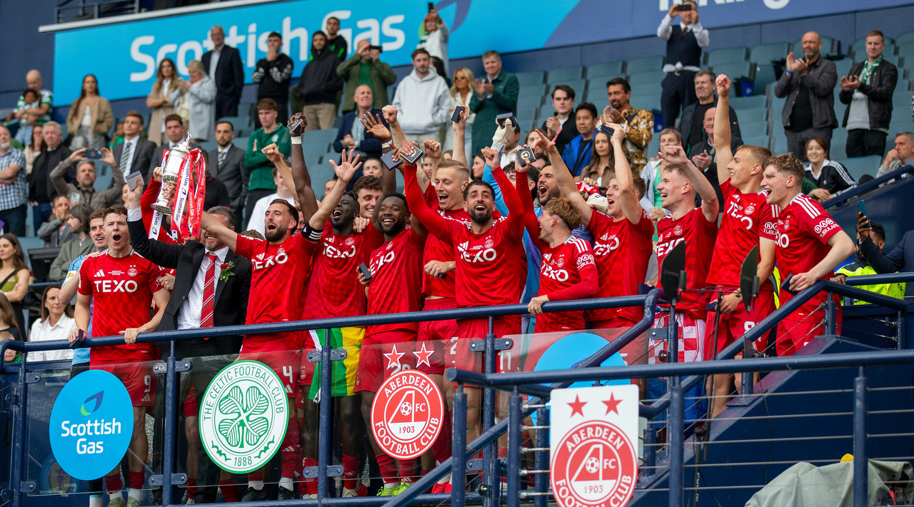 Aberdeen with the Scottish Cup