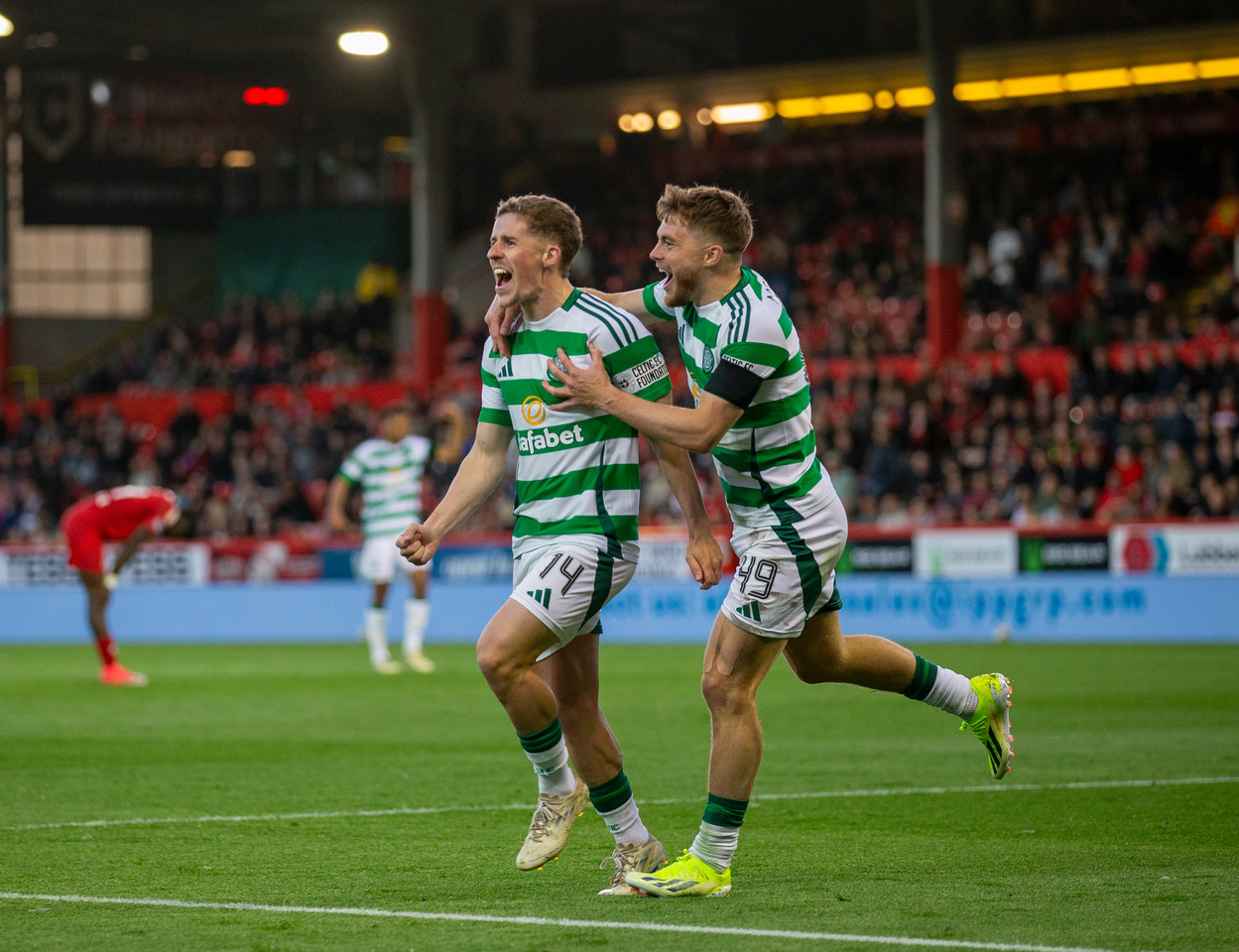 Luke McCowan celebrates.