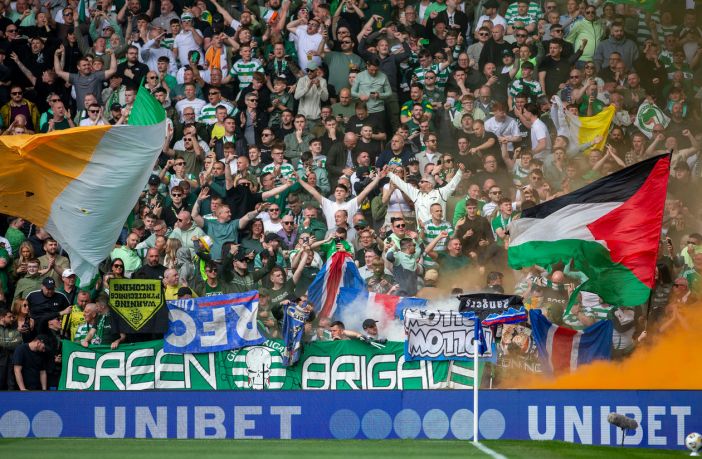 Celtic supporters at Ibrox