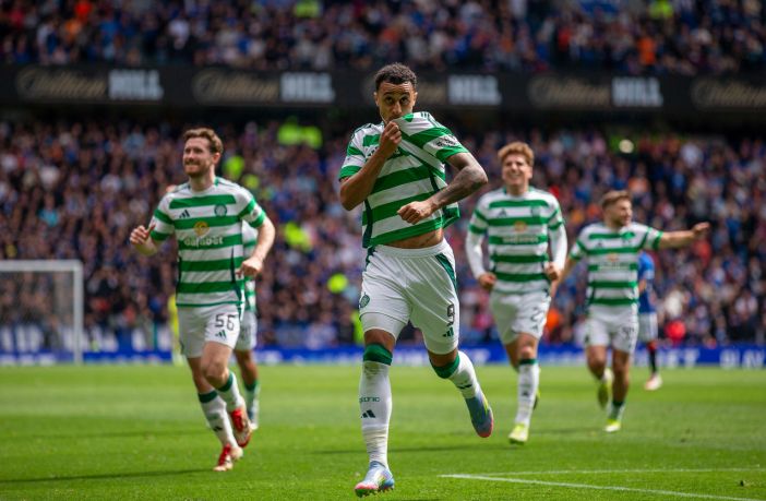 Adam Idah celebrates