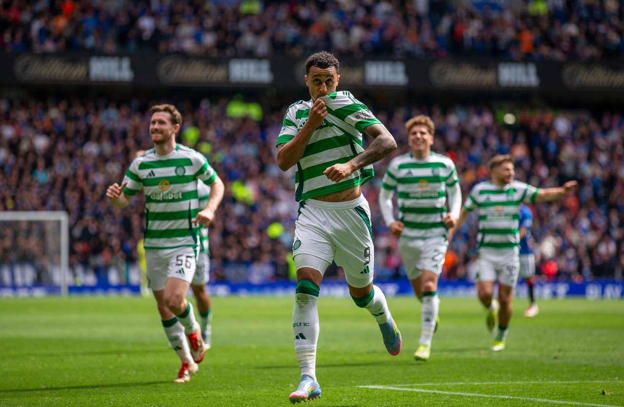 Adam Idah celebrates