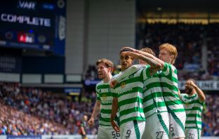 Adam Idah celebrates