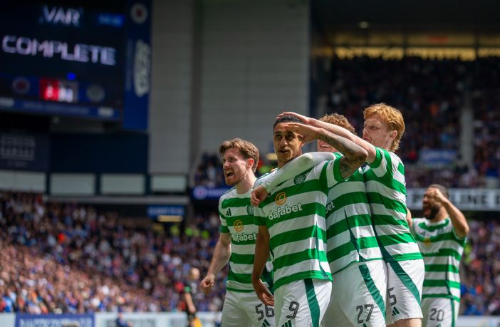 Adam Idah celebrates