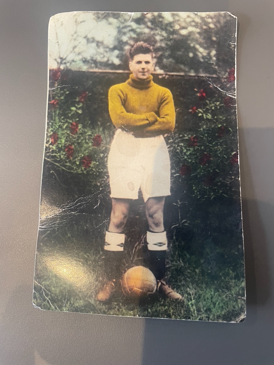 John Thomson with Umbro socks