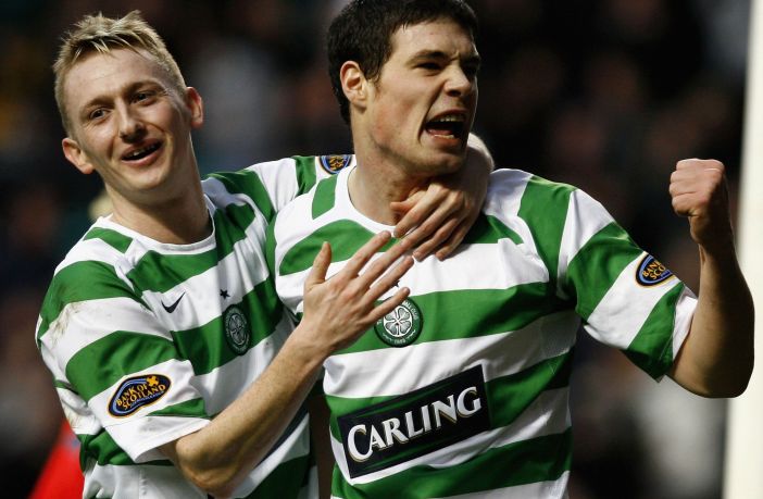 Darren O'Dea of Celtic celebrates