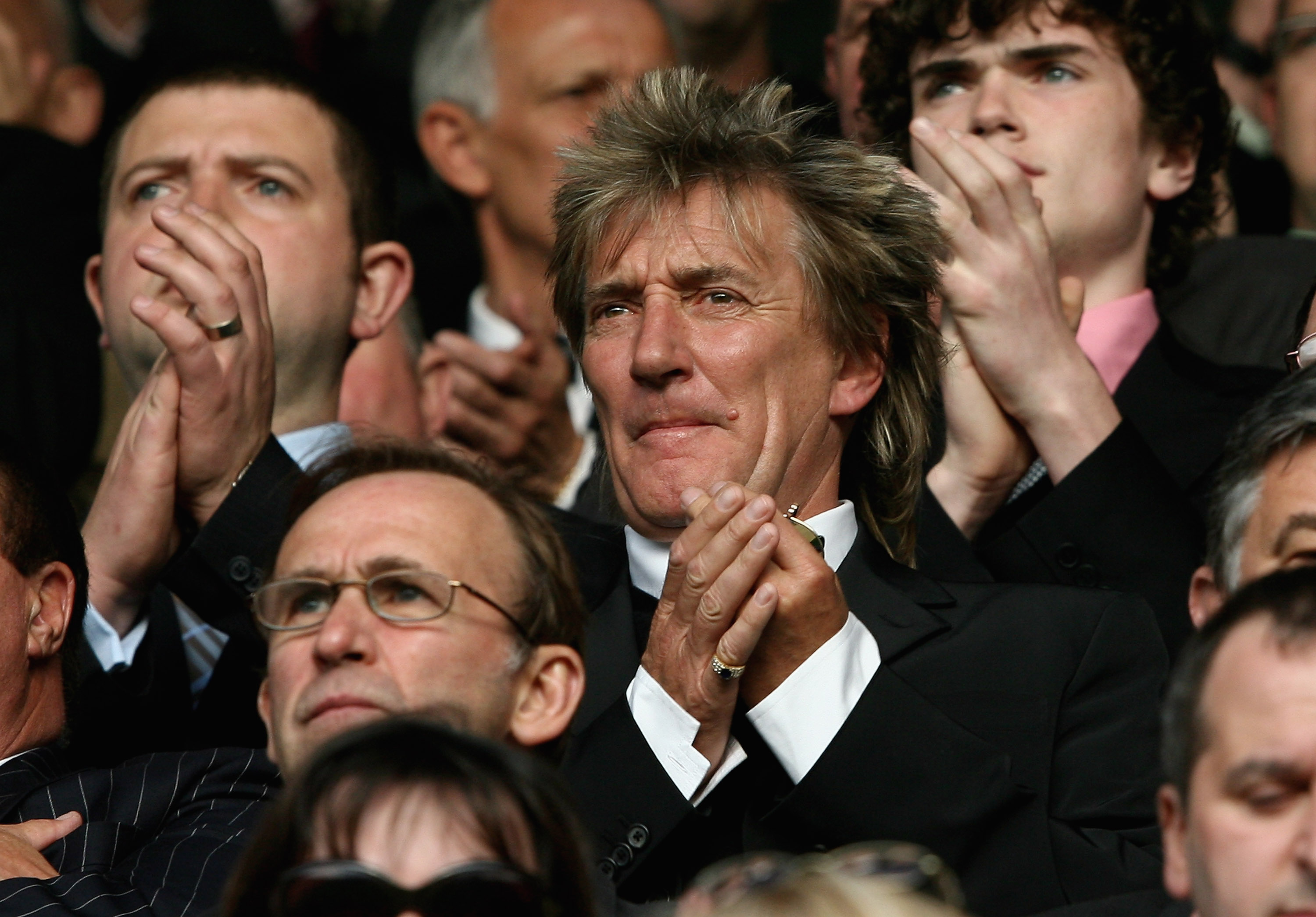 Pop star and Celtic fan Rod Stewart 