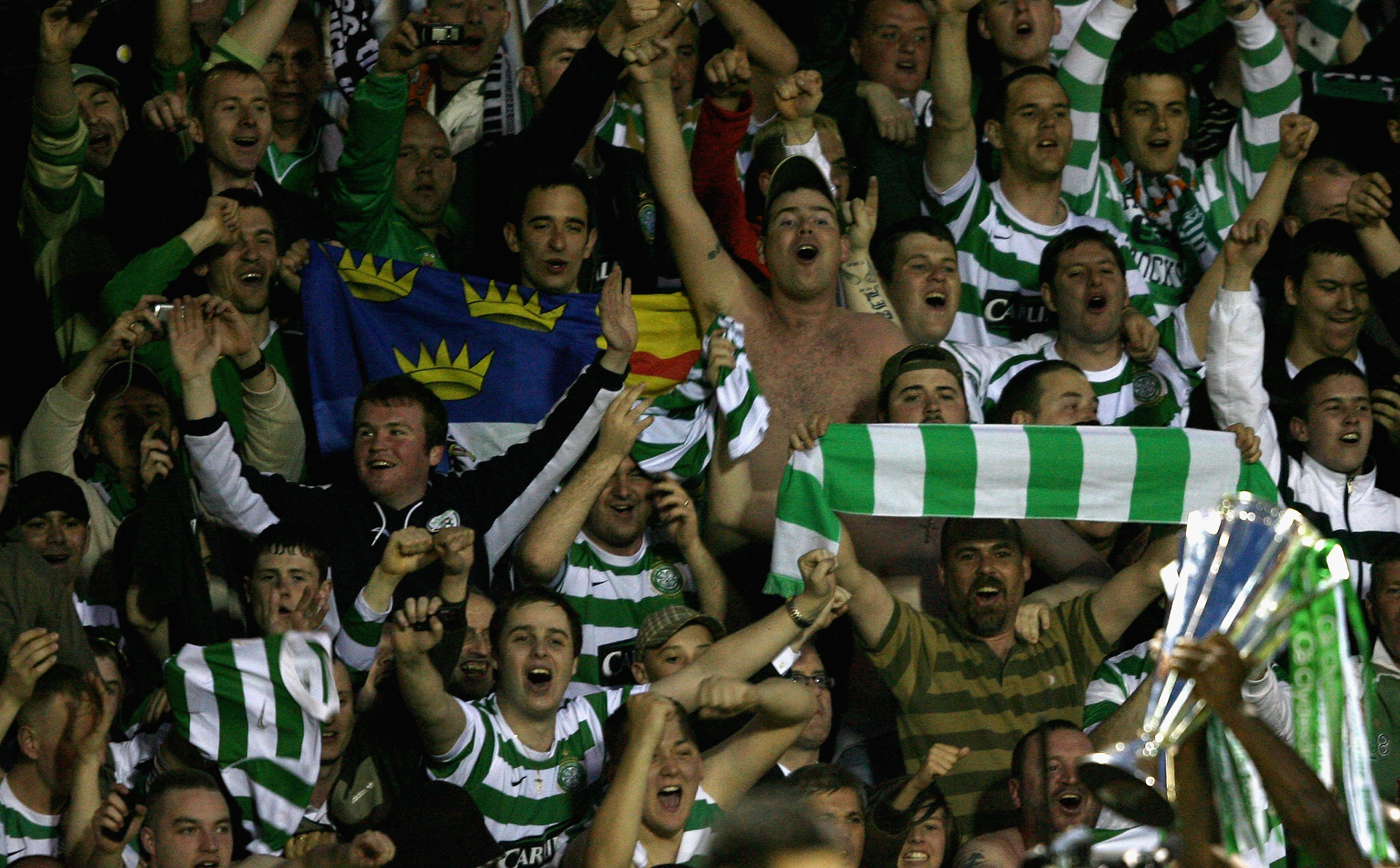 Celtic fans celebrate