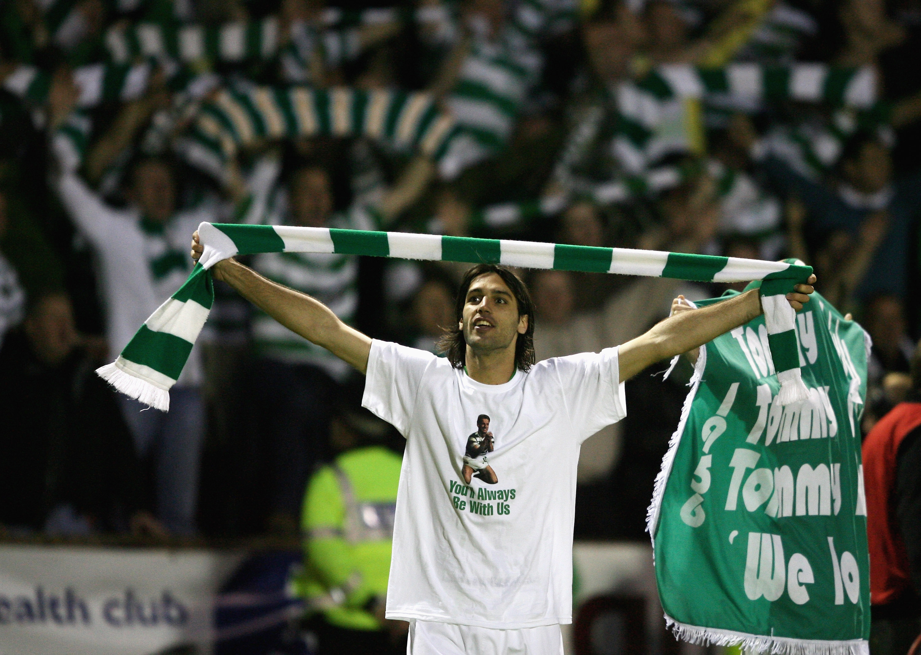 Samaras of Celtic celebrates