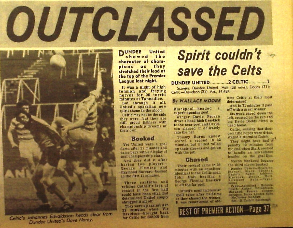 Apparently Celtic were 'outclassed'.