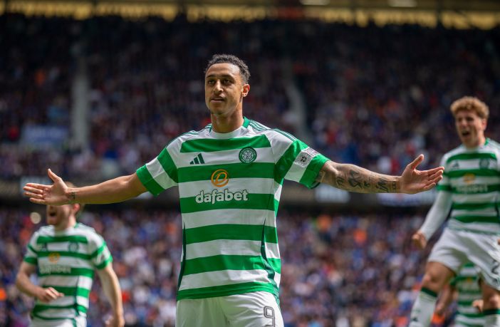 Adam Idah celebrates