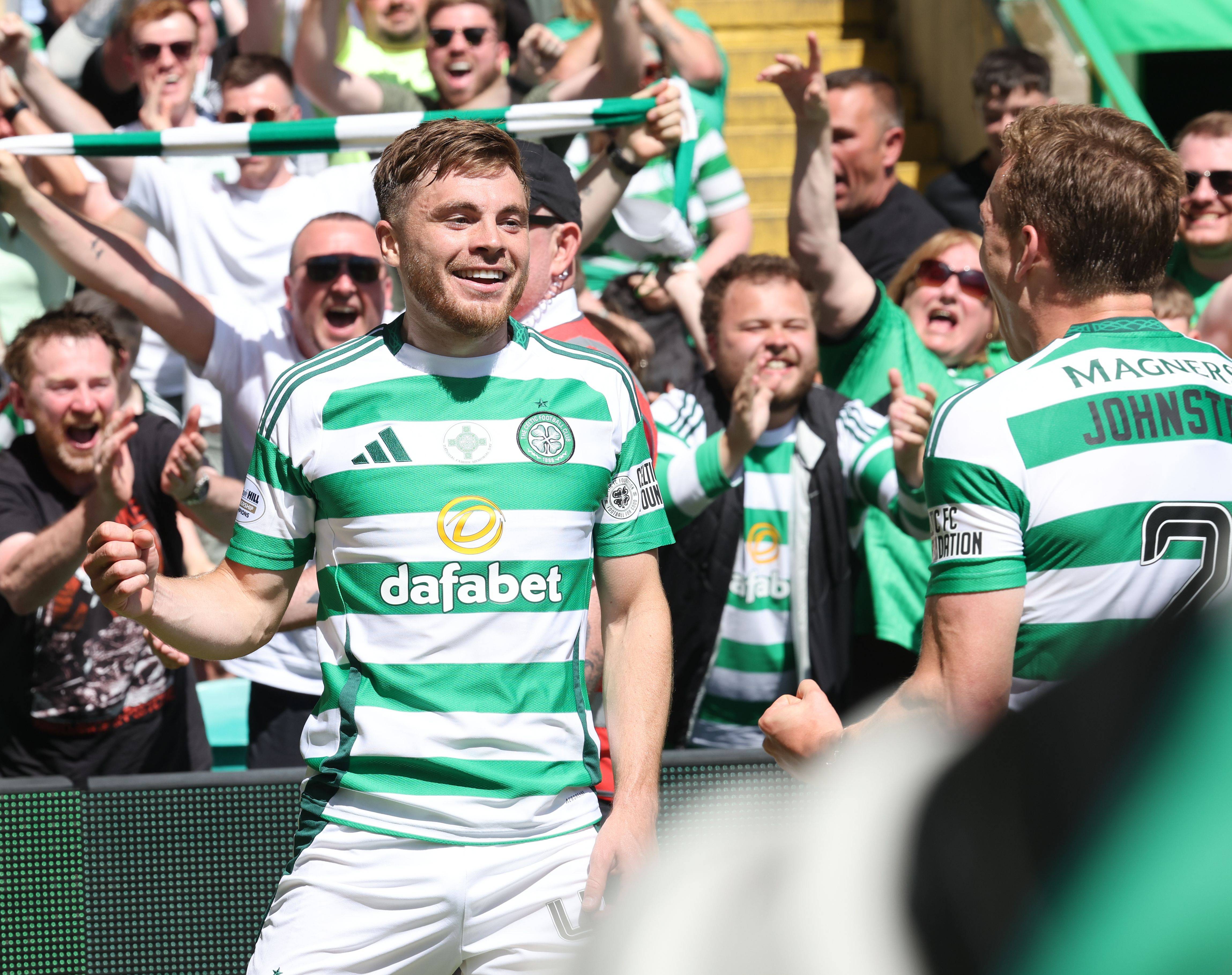 James Forrest scores and celebrates