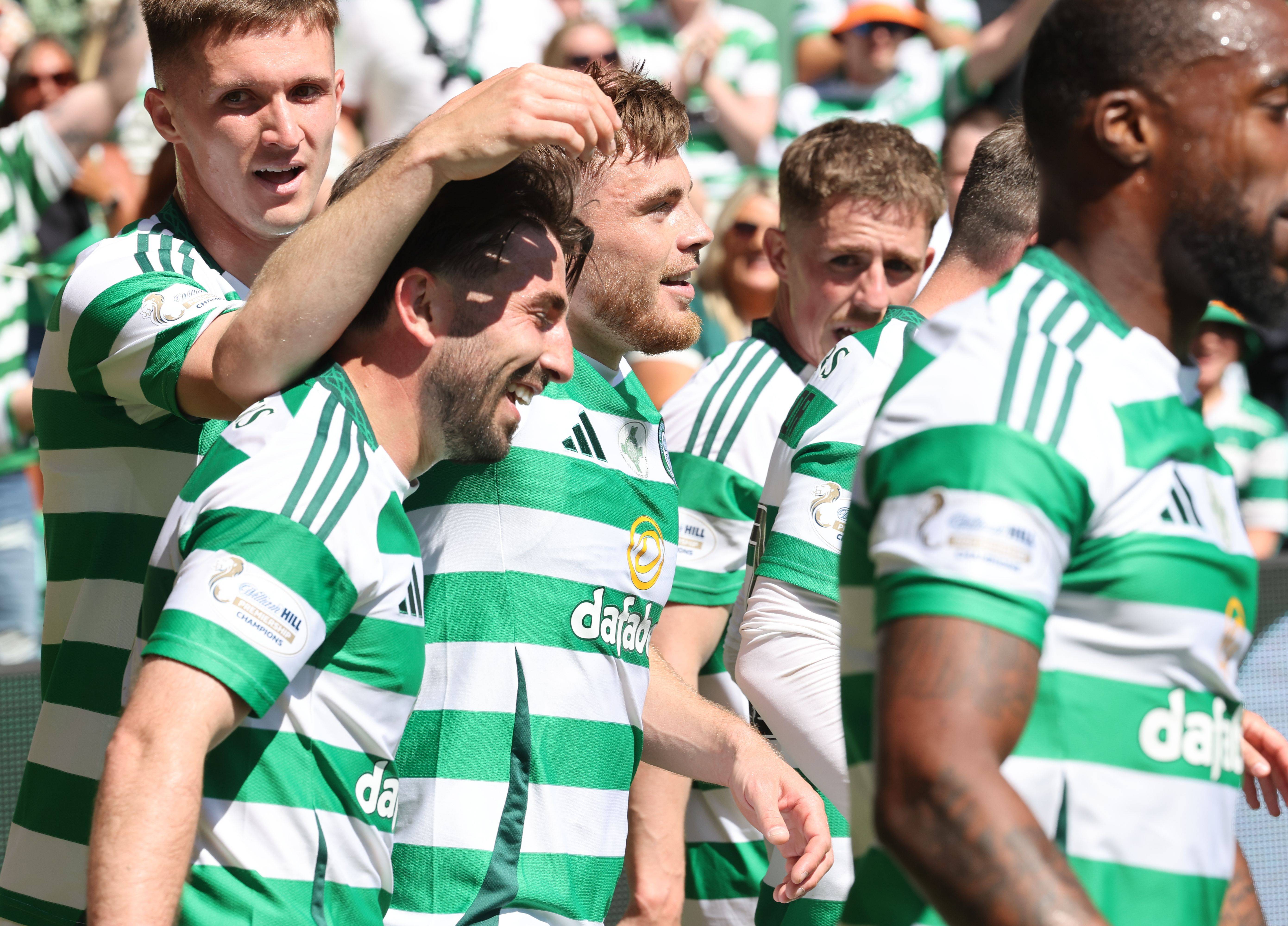 James Forrest celebrates