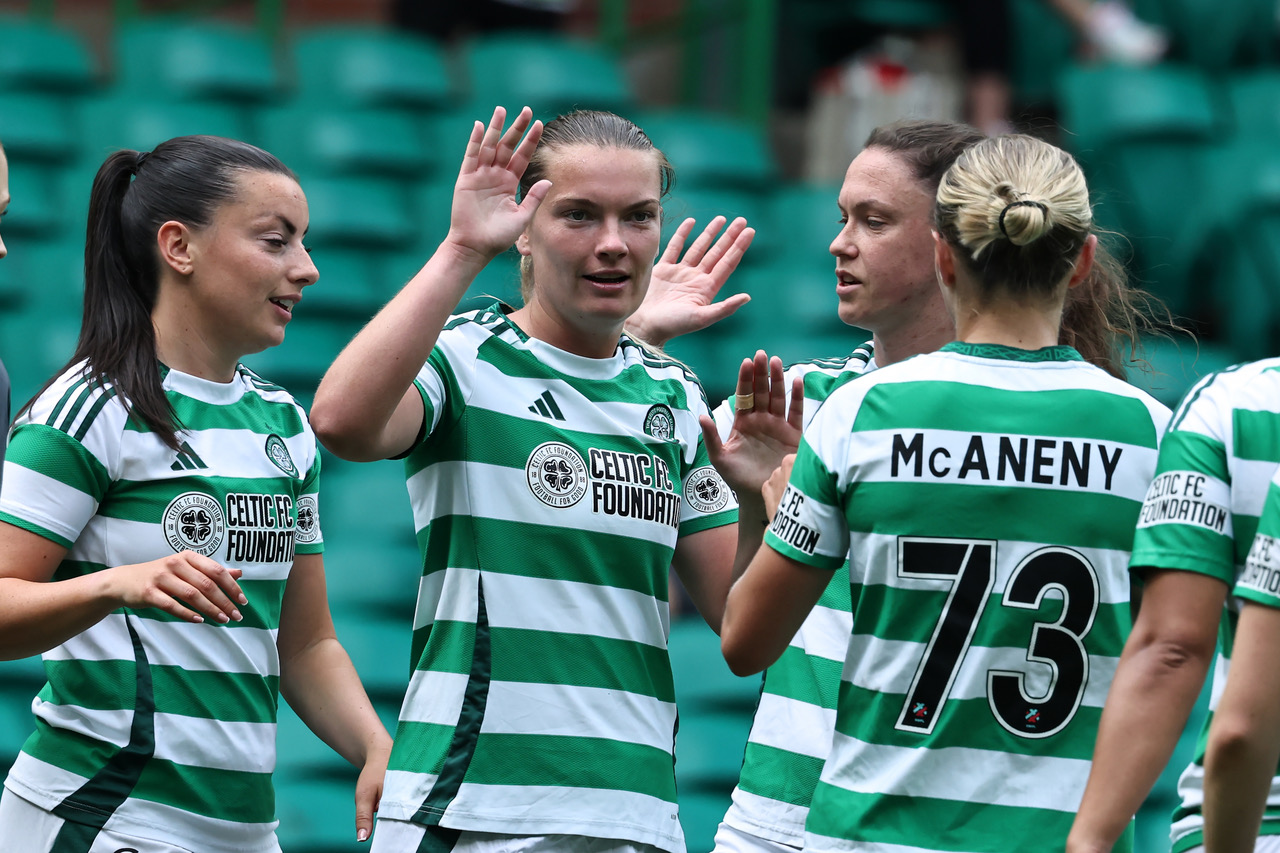 McAneny celebrates her first goal 