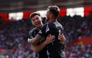 Kieran Tierney celebrates