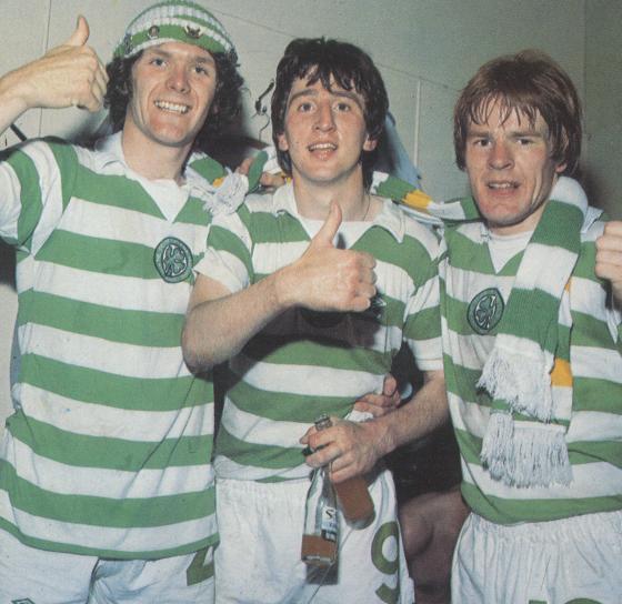 Celtic goalscorers Aitken, McCluskey and MacLeod
