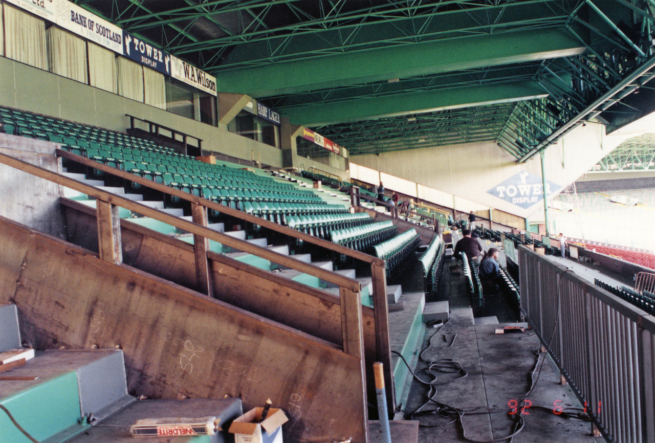 New seating added to the 'dear seats'at Celtic Park in 1993 by the old board.