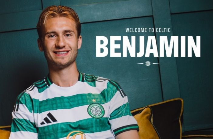 Celtic's new signing Benjamin Nygren in the Hoops.