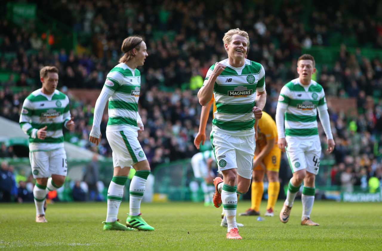 Gary Mackay-Steven of Celtic celebrates