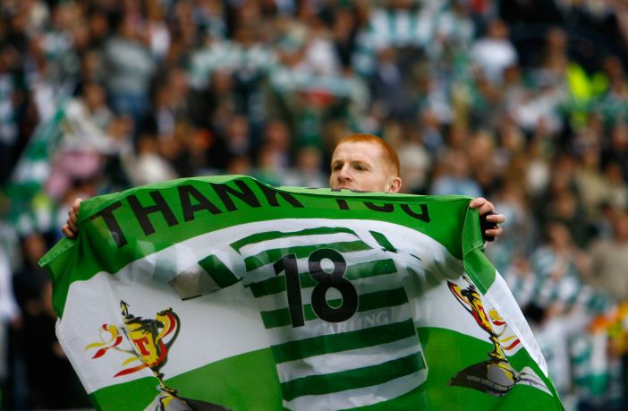 Neil Lennon of Celtic celebrates