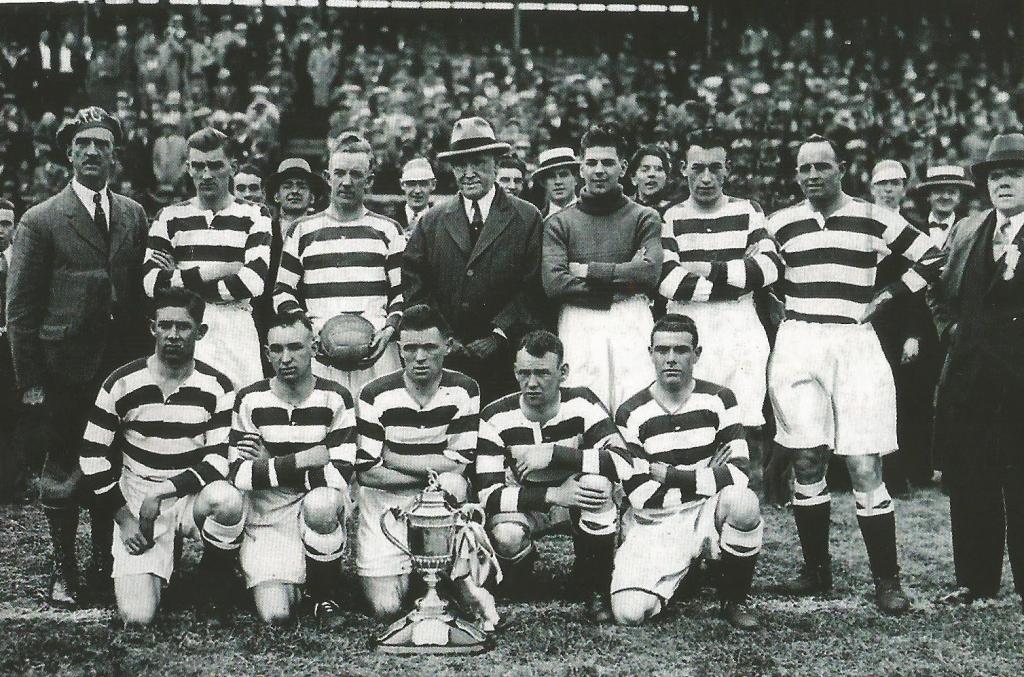 Will Quinn (standing extreme left) wearing his beret 