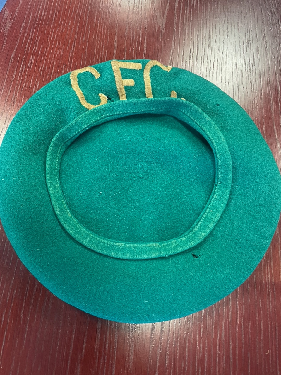 Will Quinn’s CFC beret from the tour of 1931