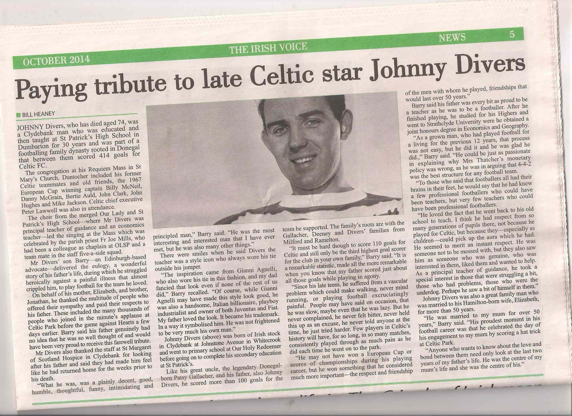 John Divers (Celtic's third)