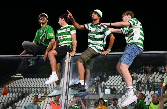 Celtic fans in Como