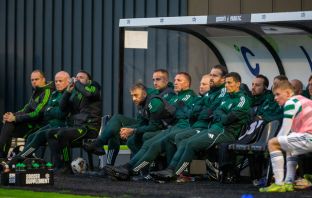The Celtic coaching staff