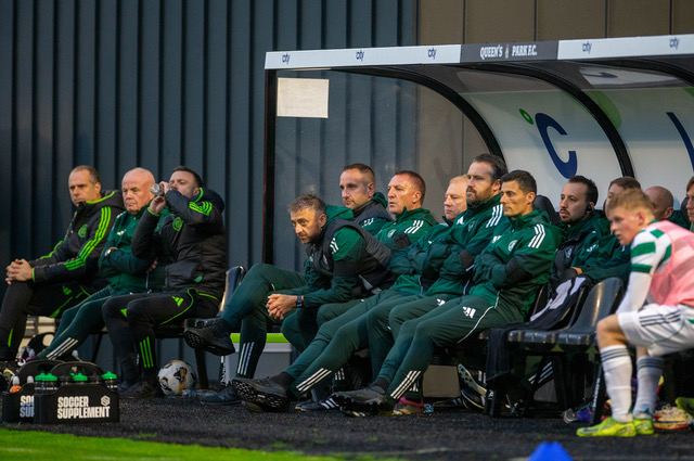 The Celtic coaching staff