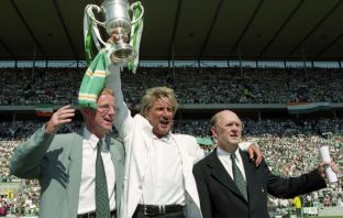 Tommy Burns, Rod Stewart and Fergus McCann