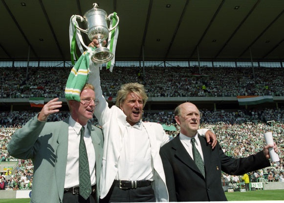 Tommy Burns, Rod Stewart and Fergus McCann