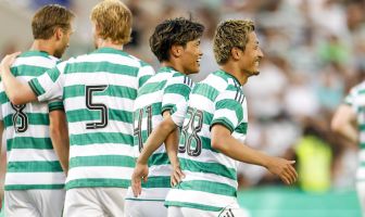 Reo Hatate celebrates