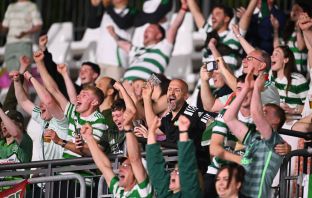 Celtic supporters in Como