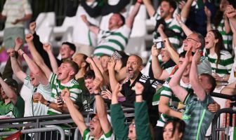 Celtic supporters in Como