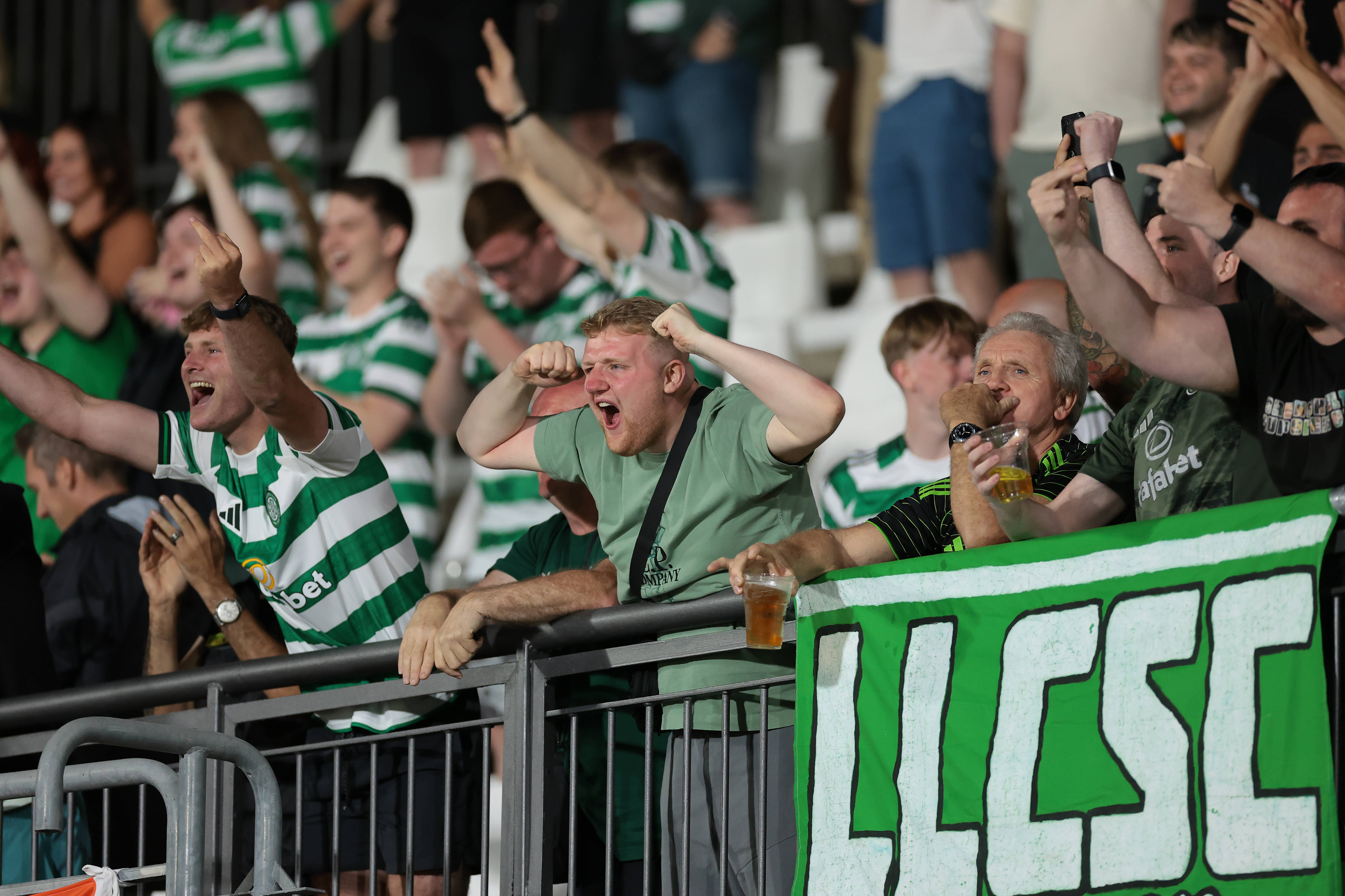 Celtic supporters in Como