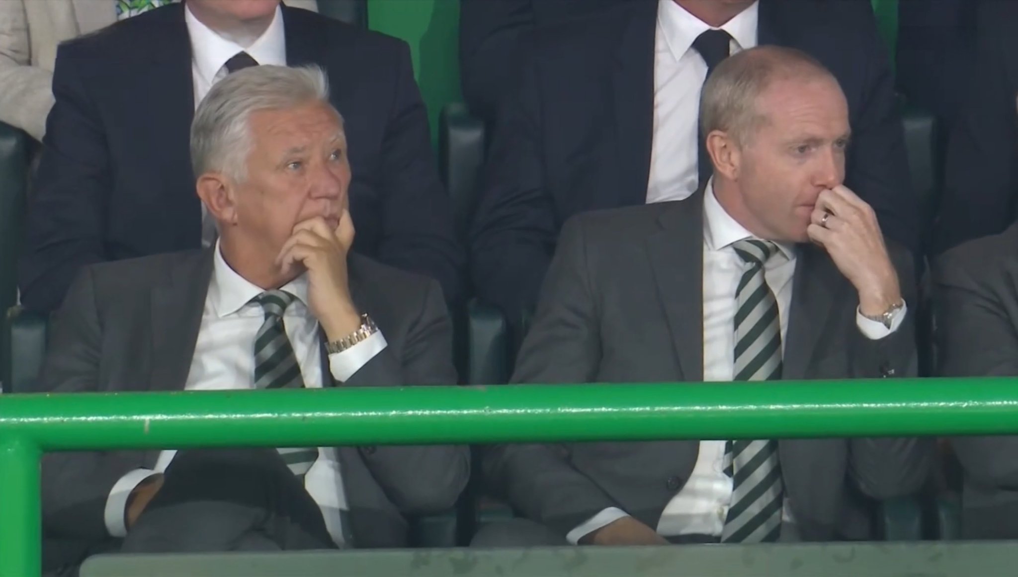 Peter Lawwell and Michael Nicholson watch on