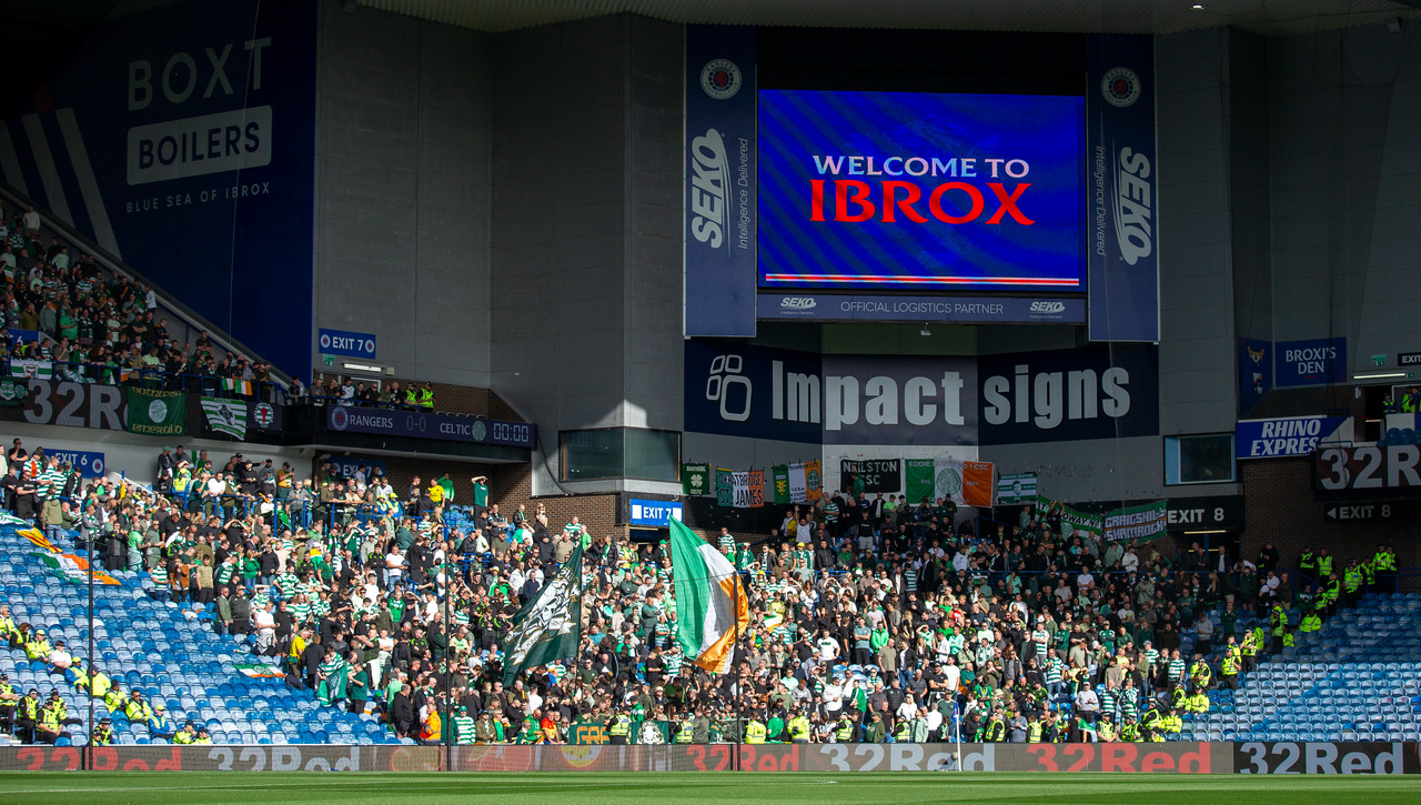 Celtic supporters at Ibrox