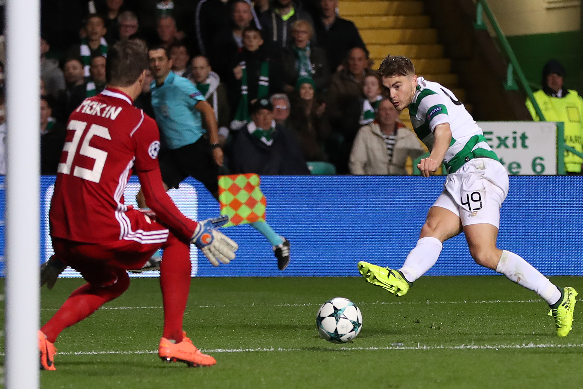 James Forrest scores