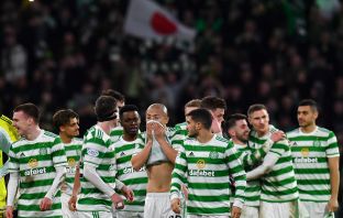 Celtic players celebrate