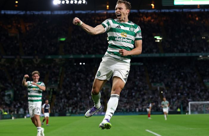 Alistair Johnston celebrates