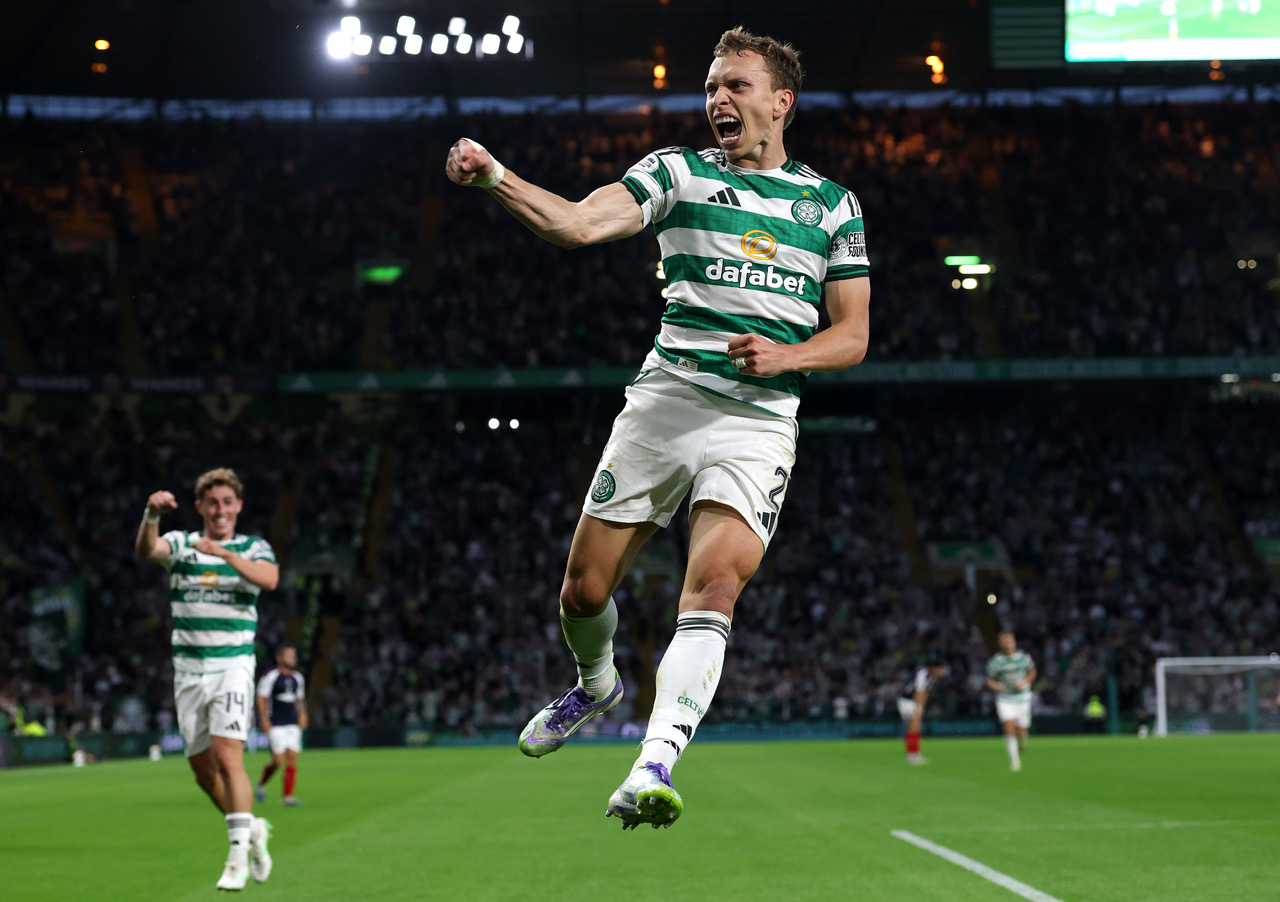 Alistair Johnston celebrates