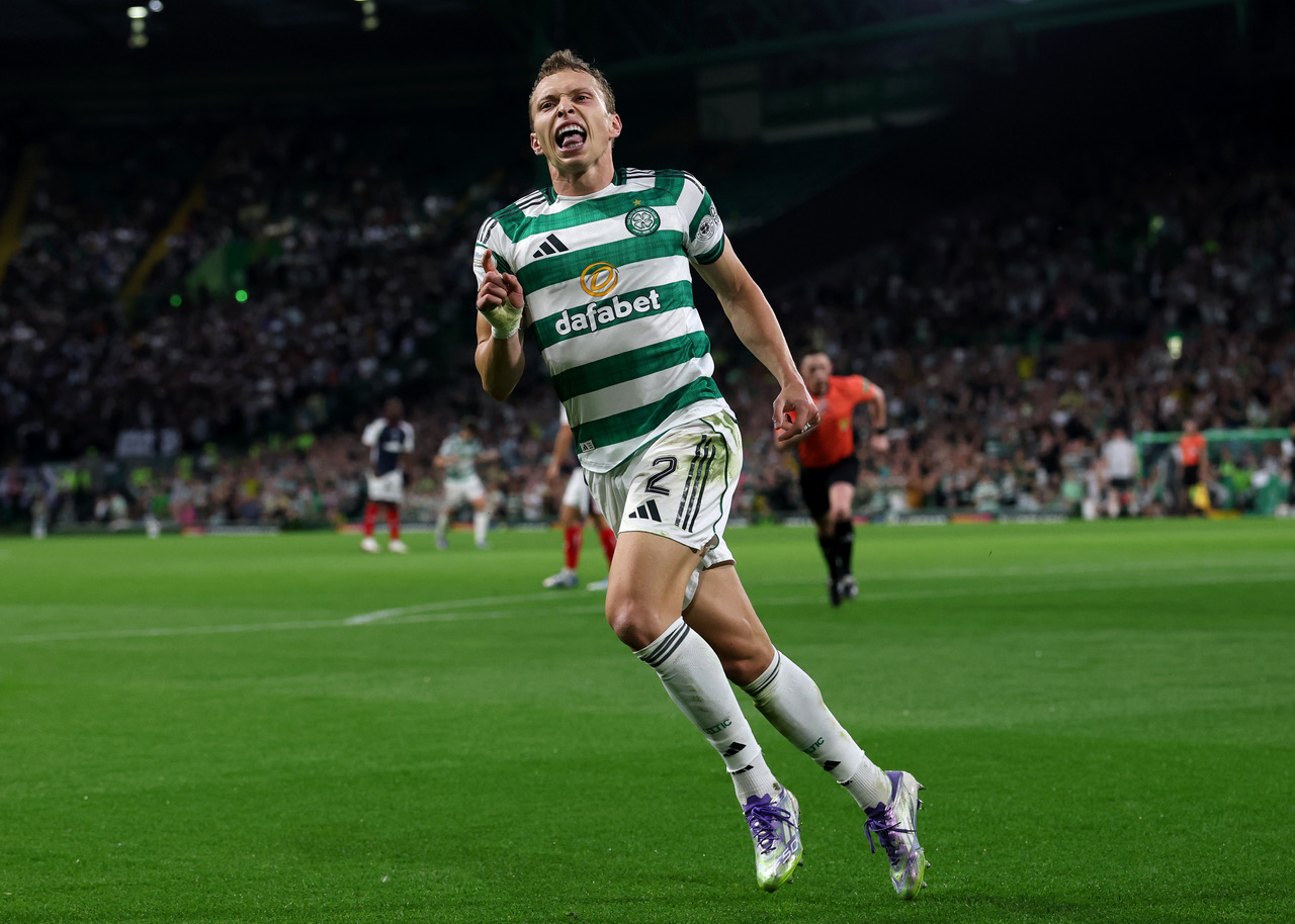 Alistair Johnston celebrates