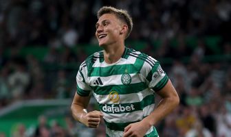 Dane Murray of Celtic celebrates