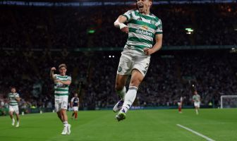 Alistair Johnston celebrates