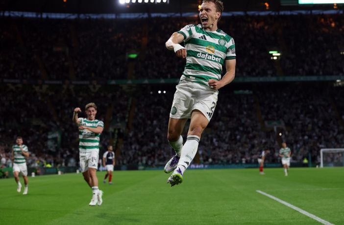 Alistair Johnston celebrates